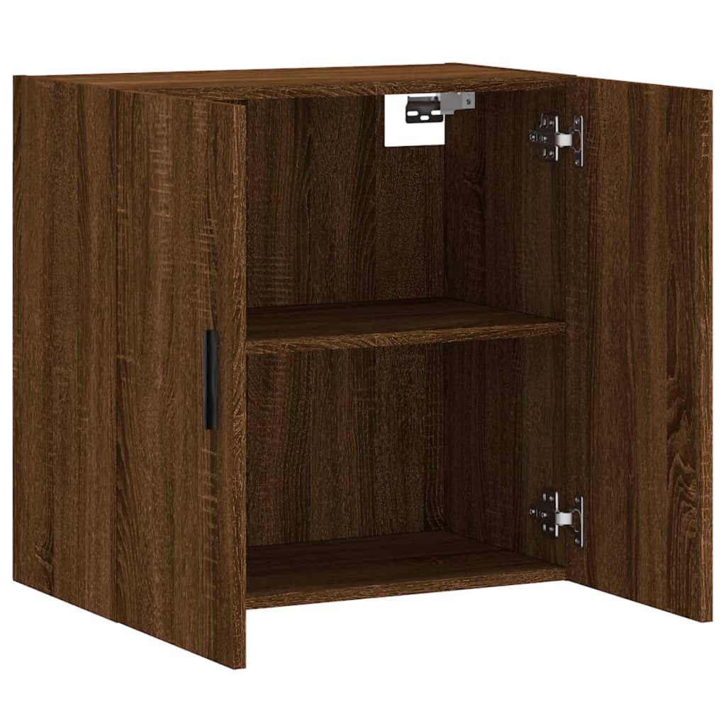 Wall Cabinet Brown Oak Look 60x31x60 cm Wood Material