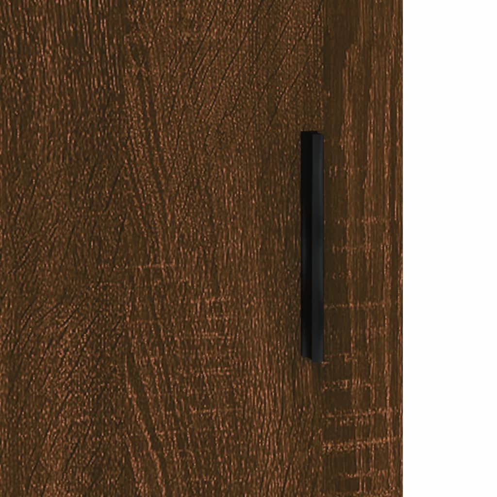 Wall Cabinet Brown Oak Look 60x31x60 cm Wood Material