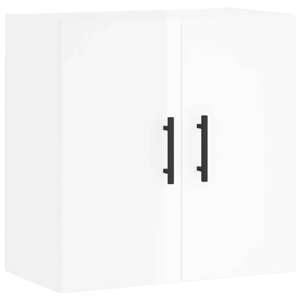 Wall Cabinet High Gloss White 60x31x60 cm Wood Material