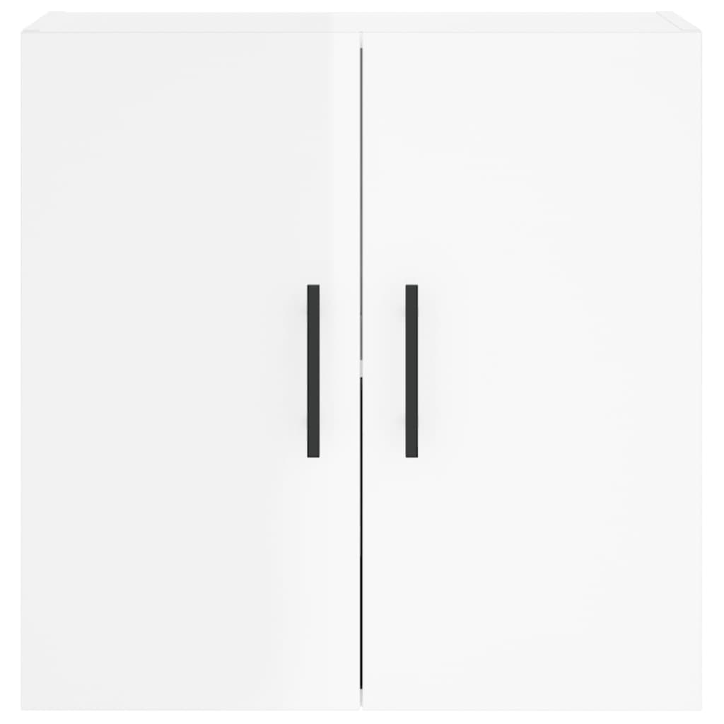 Wall Cabinet High Gloss White 60x31x60 cm Wood Material