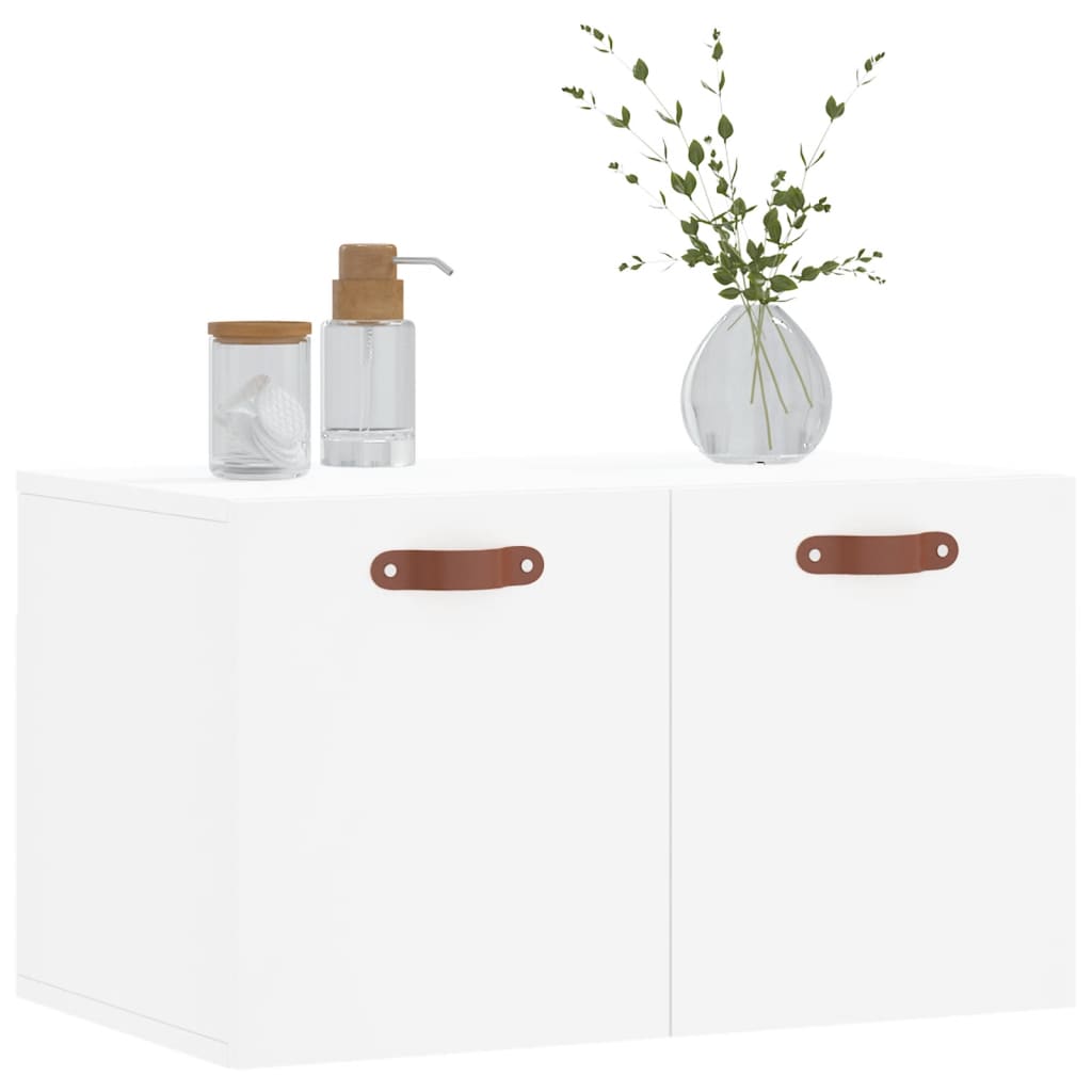 Wall Cabinet White 60x36.5x35 cm Wood Material