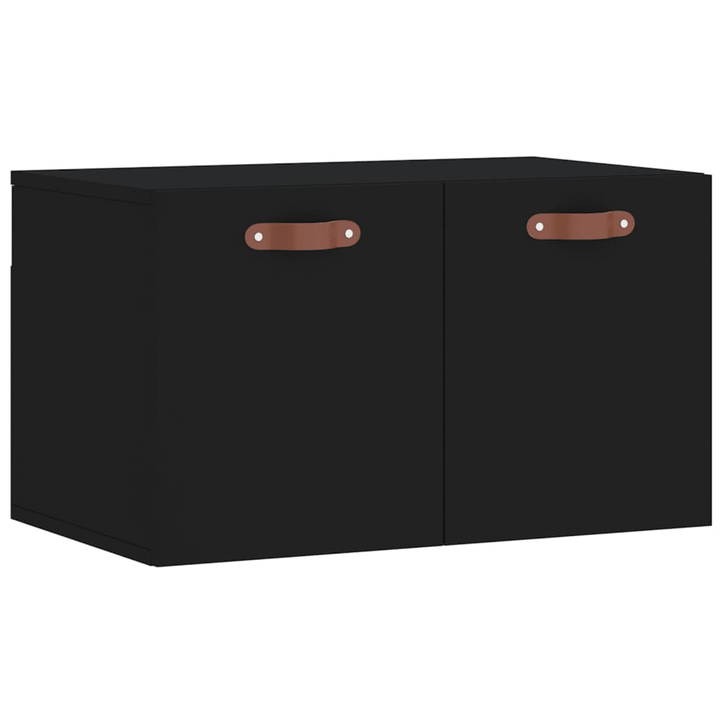 Wall Cabinet Black 60x36.5x35 cm Wood Material