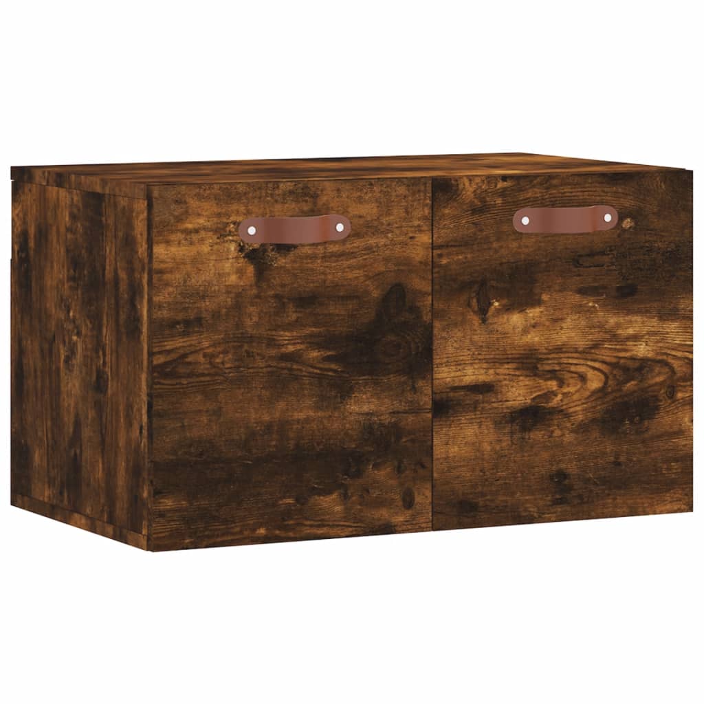 Wall Cabinet Smoked Oak 60x36.5x35 cm Wood Material