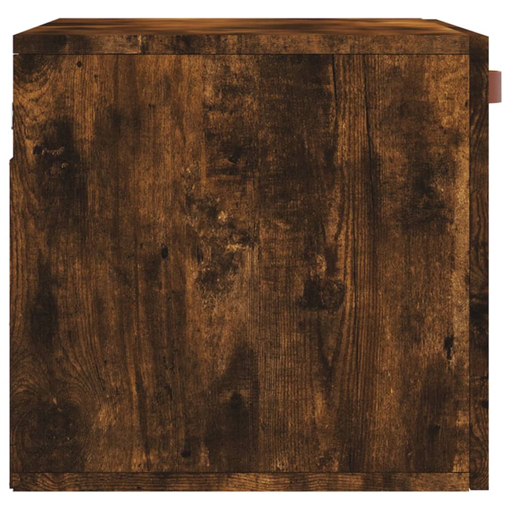 Wall Cabinet Smoked Oak 60x36.5x35 cm Wood Material