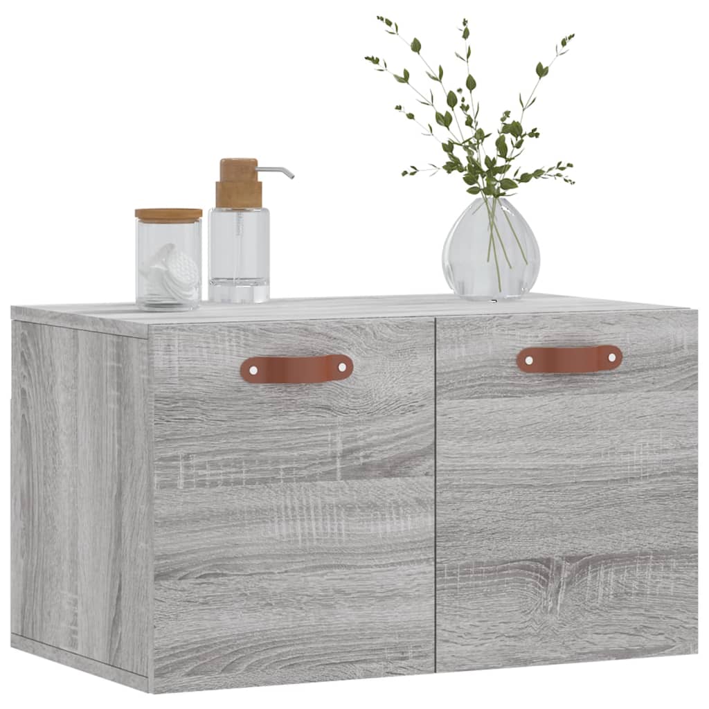 Wall Cabinet Gray Sonoma 60x36.5x35 cm Wood Material