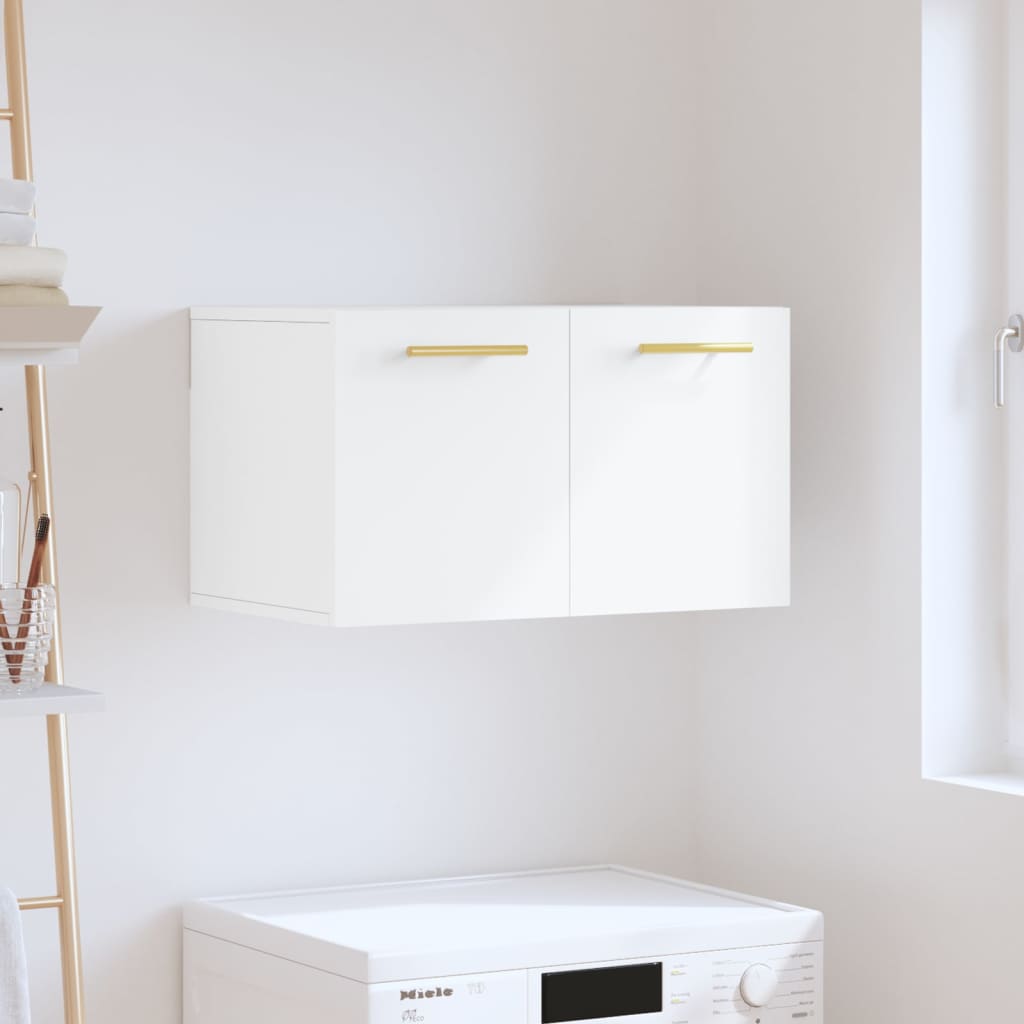 Wall Cabinet White 60x36.5x35 cm Wood Material