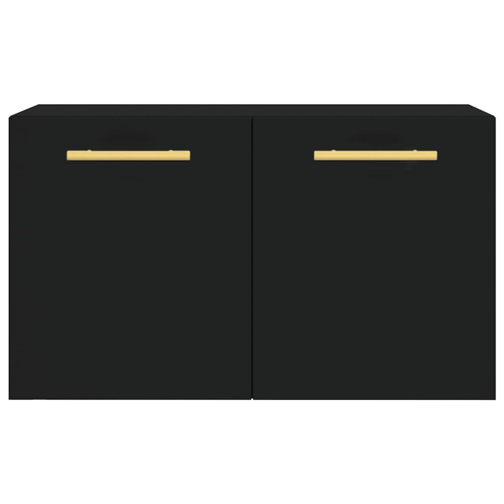 Wall Cabinet Black 60x36.5x35 cm Wood Material