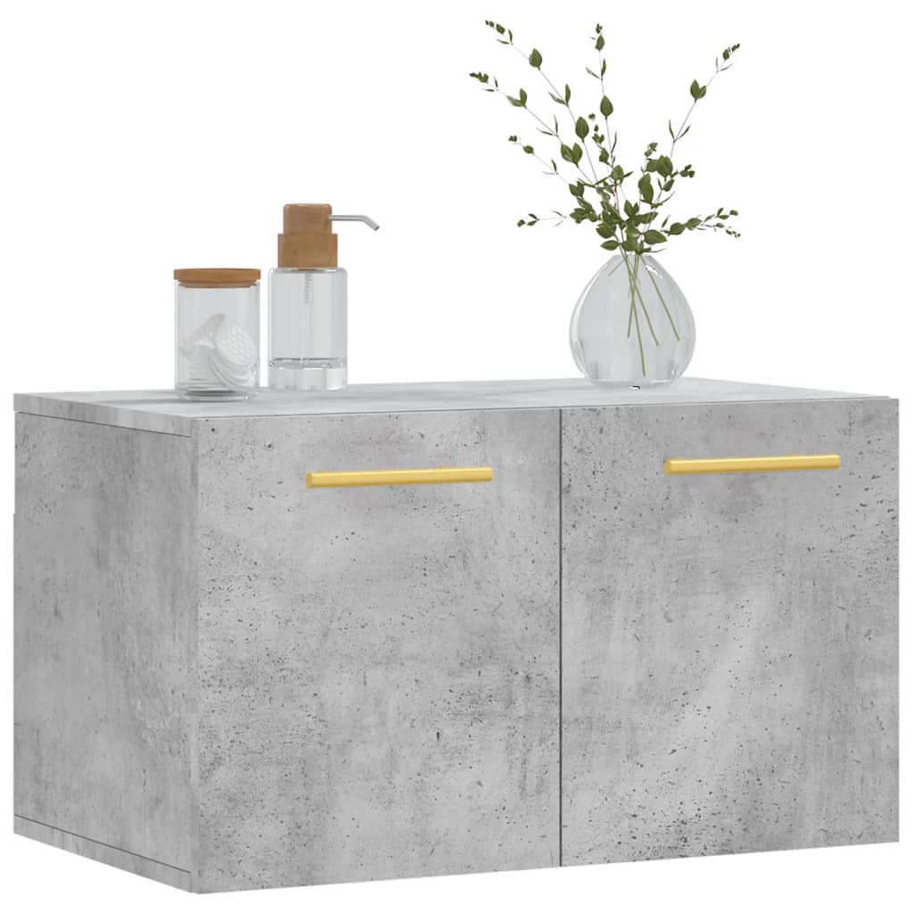 Wall Cabinet Concrete Grey 60x36.5x35 cm Wood Material