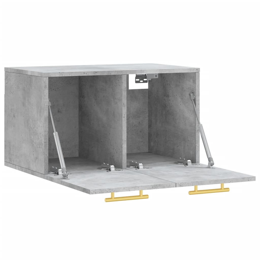 Wall Cabinet Concrete Grey 60x36.5x35 cm Wood Material