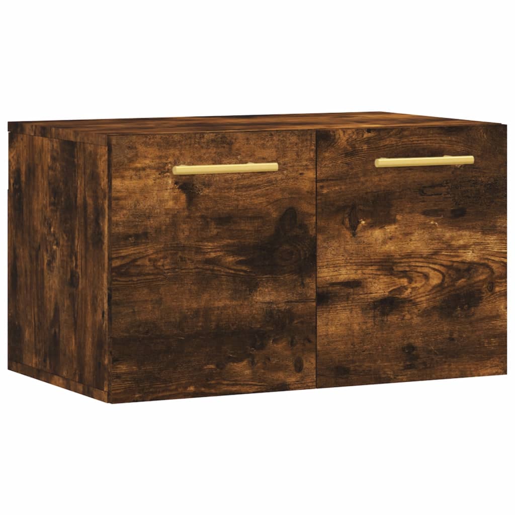 Wall Cabinet Smoked Oak 60x36.5x35 cm Wood Material