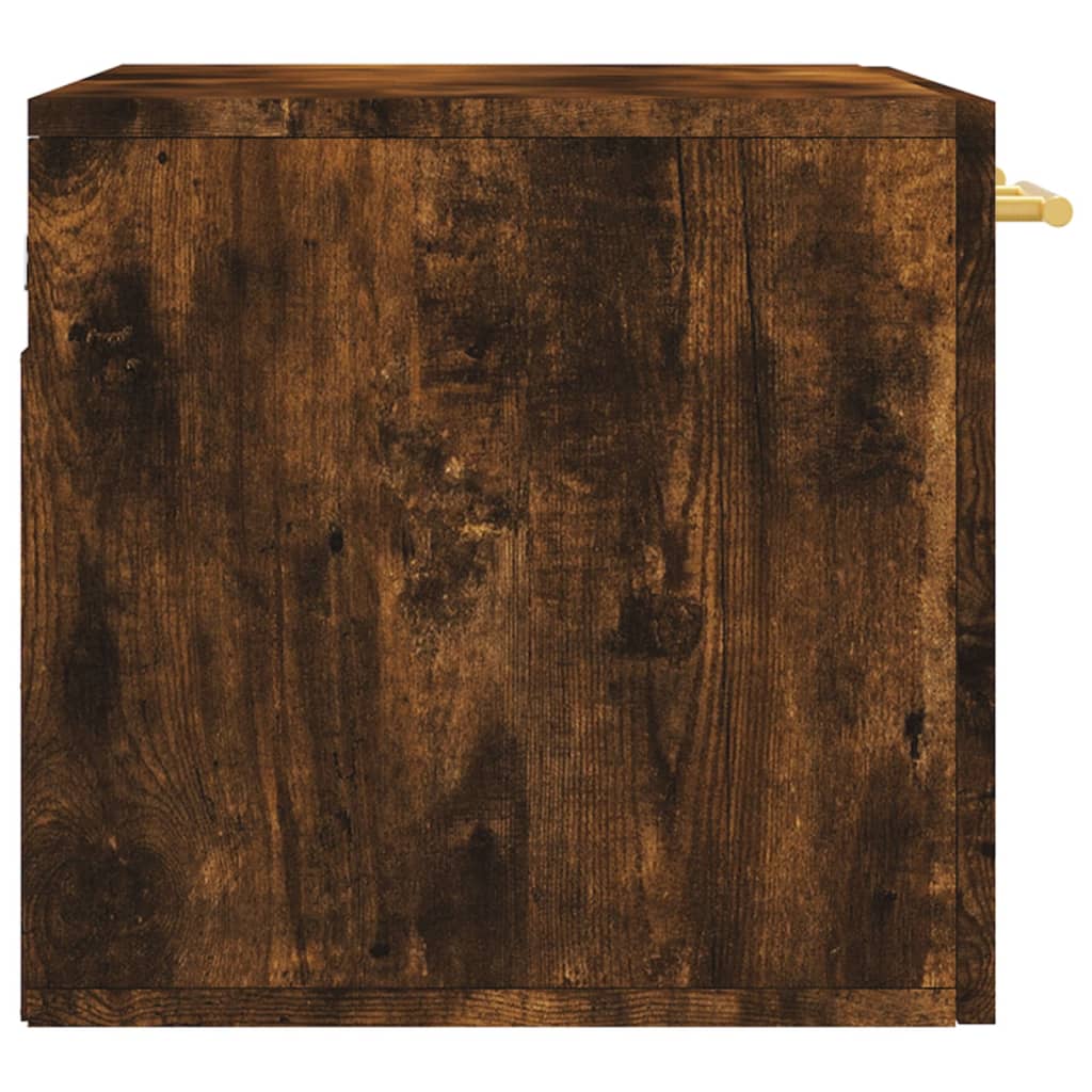 Wall Cabinet Smoked Oak 60x36.5x35 cm Wood Material