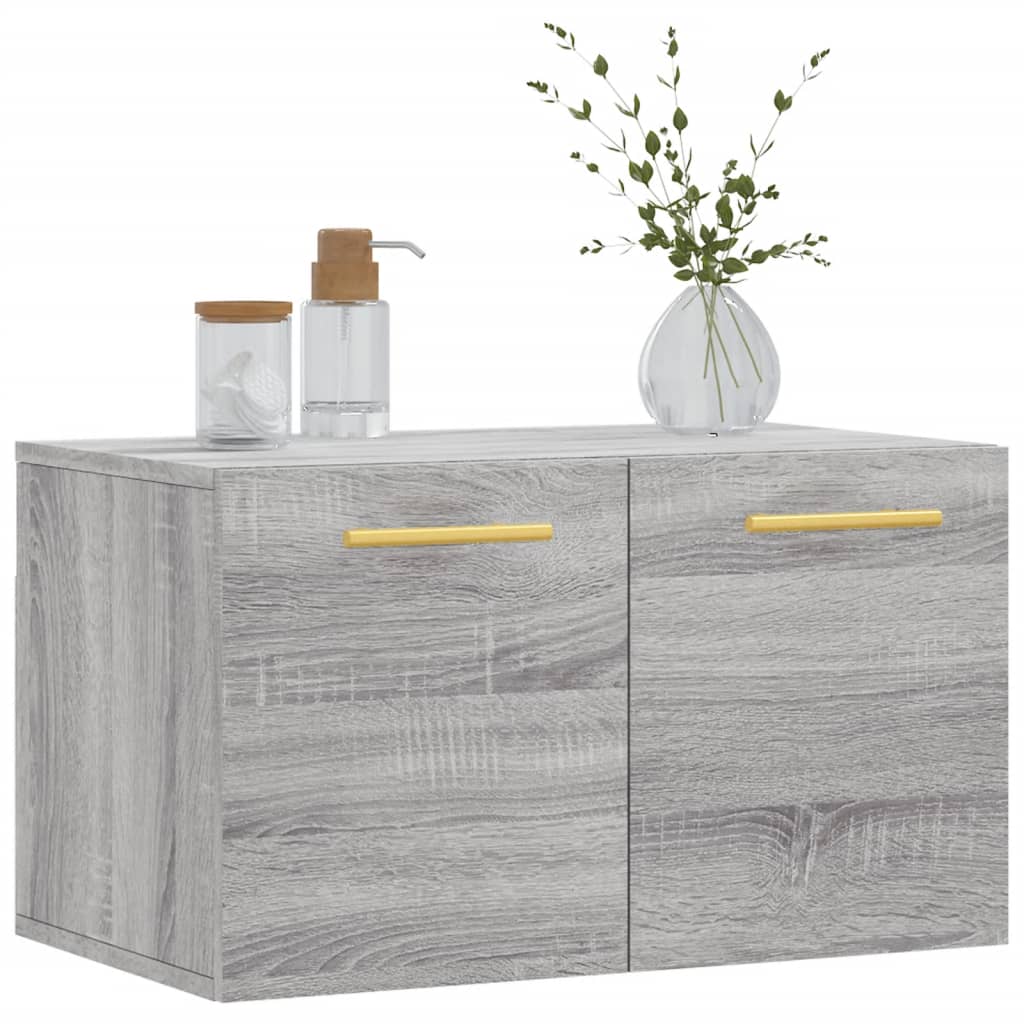 Wall Cabinet Gray Sonoma 60x36.5x35 cm Wood Material