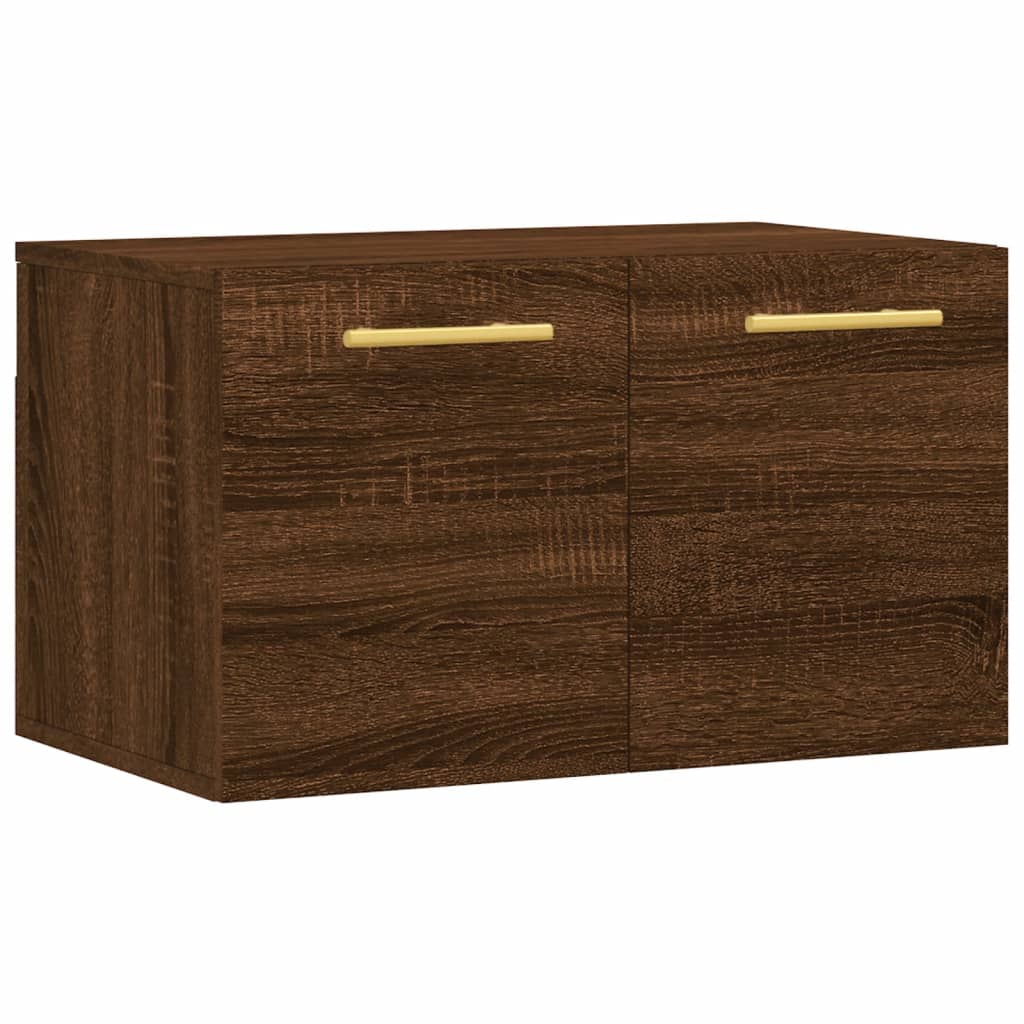 Wall Cabinet Brown Oak Look 60x36.5x35cm Wood Material