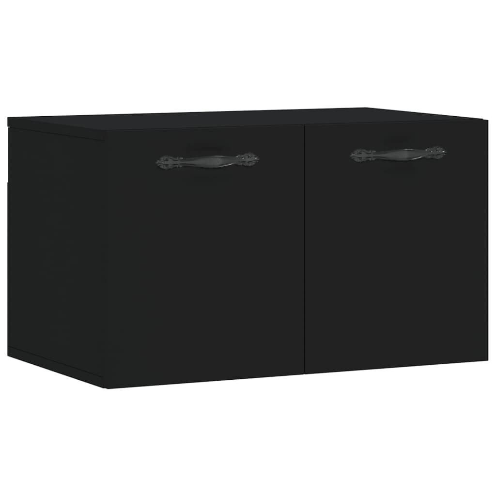 Wall Cabinet Black 60x36.5x35 cm Wood Material