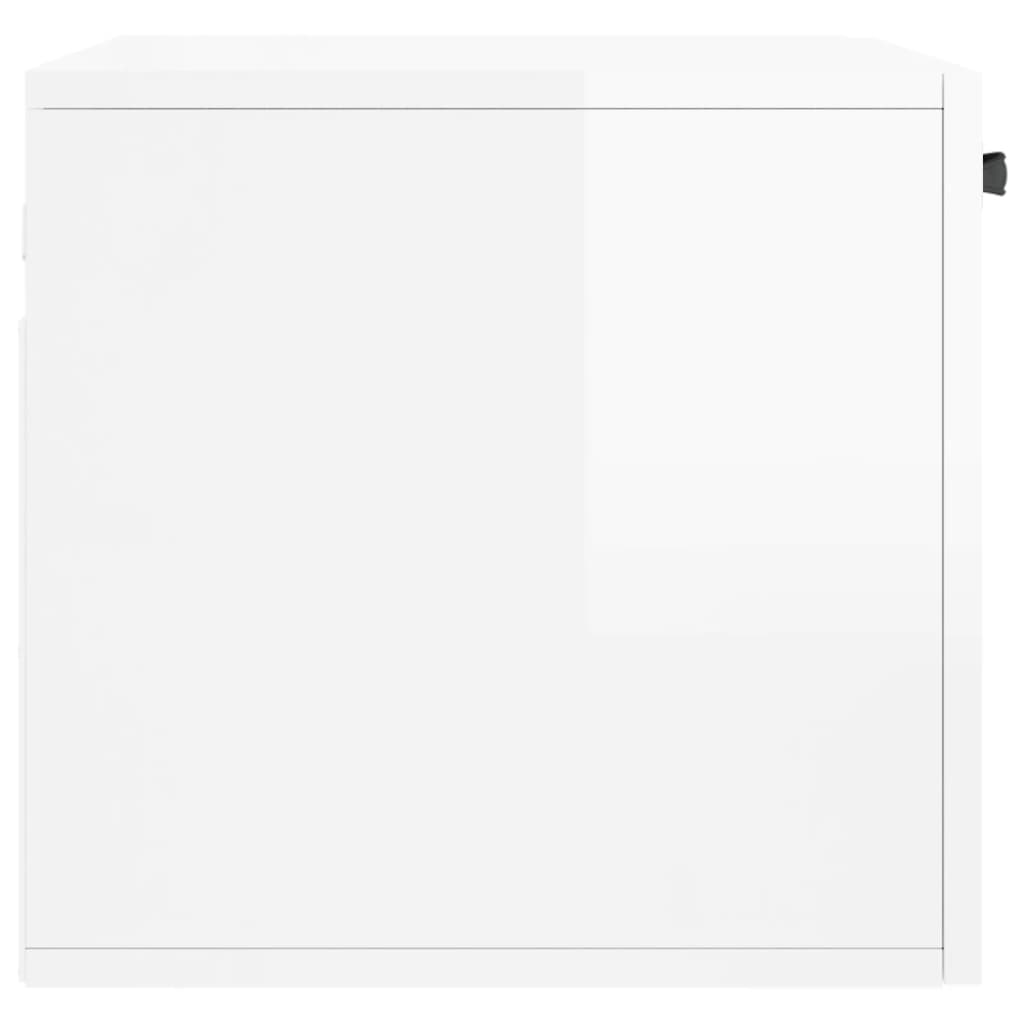 Wall Cabinet High Gloss White 60x36.5x35 cm Wood Material