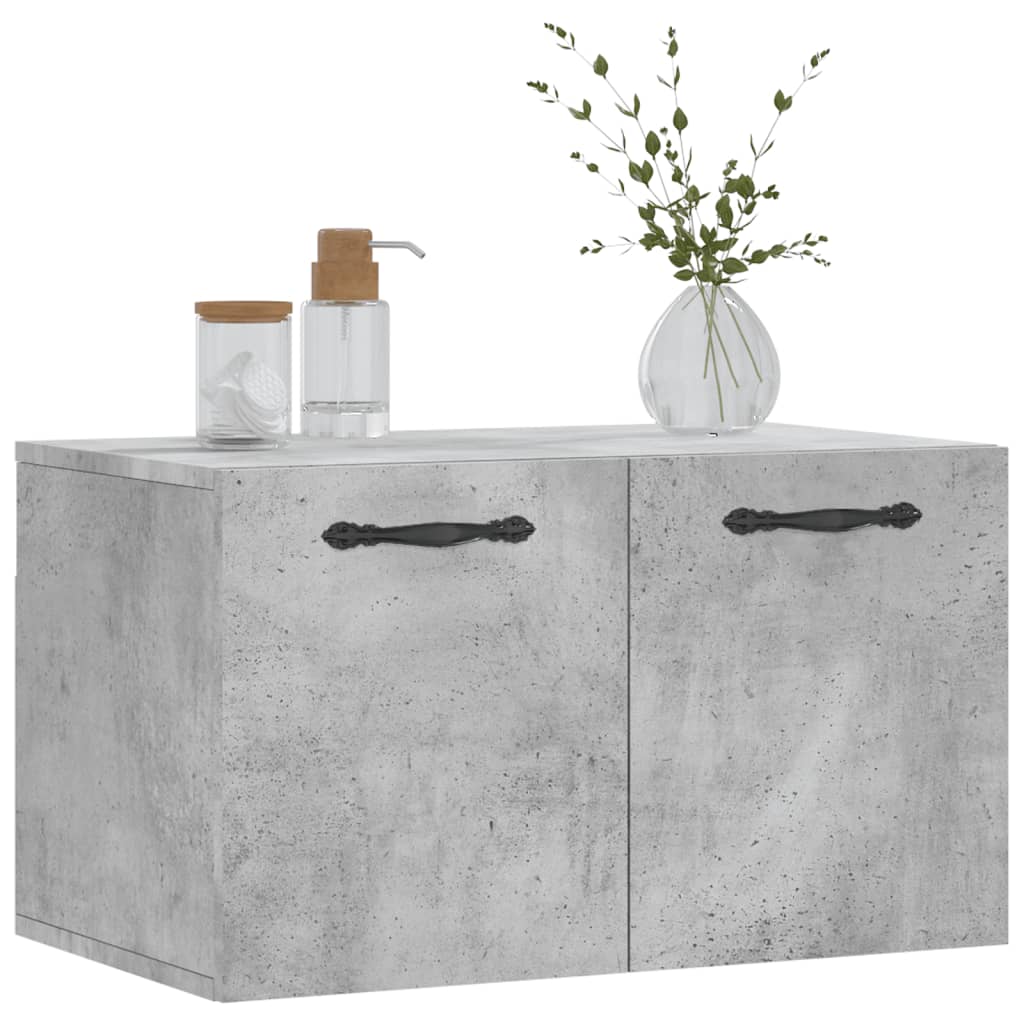 Wall Cabinet Concrete Grey 60x36.5x35 cm Wood Material