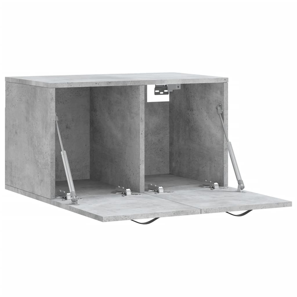 Wall Cabinet Concrete Grey 60x36.5x35 cm Wood Material