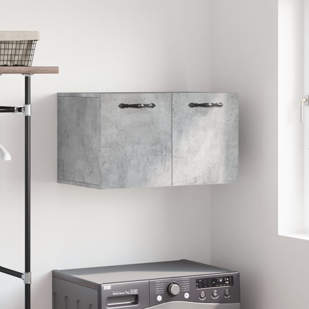 Wall Cabinet Concrete Grey 60x36.5x35 cm Wood Material