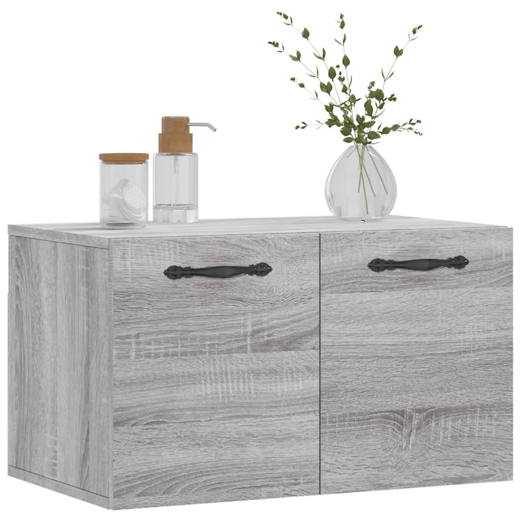 Wall Cabinet Gray Sonoma 60x36.5x35 cm Wood Material