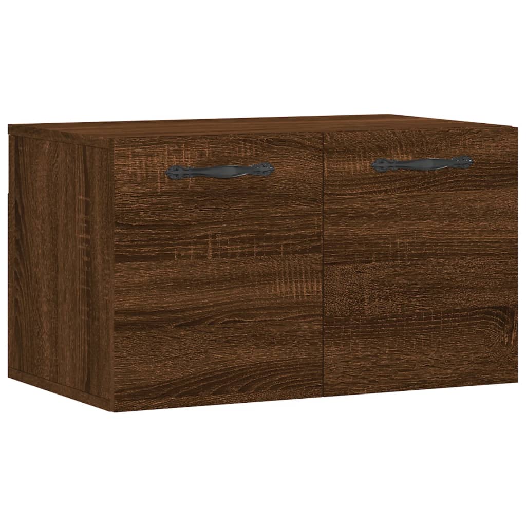 Wall Cabinet Brown Oak Look 60x36.5x35cm Wood Material