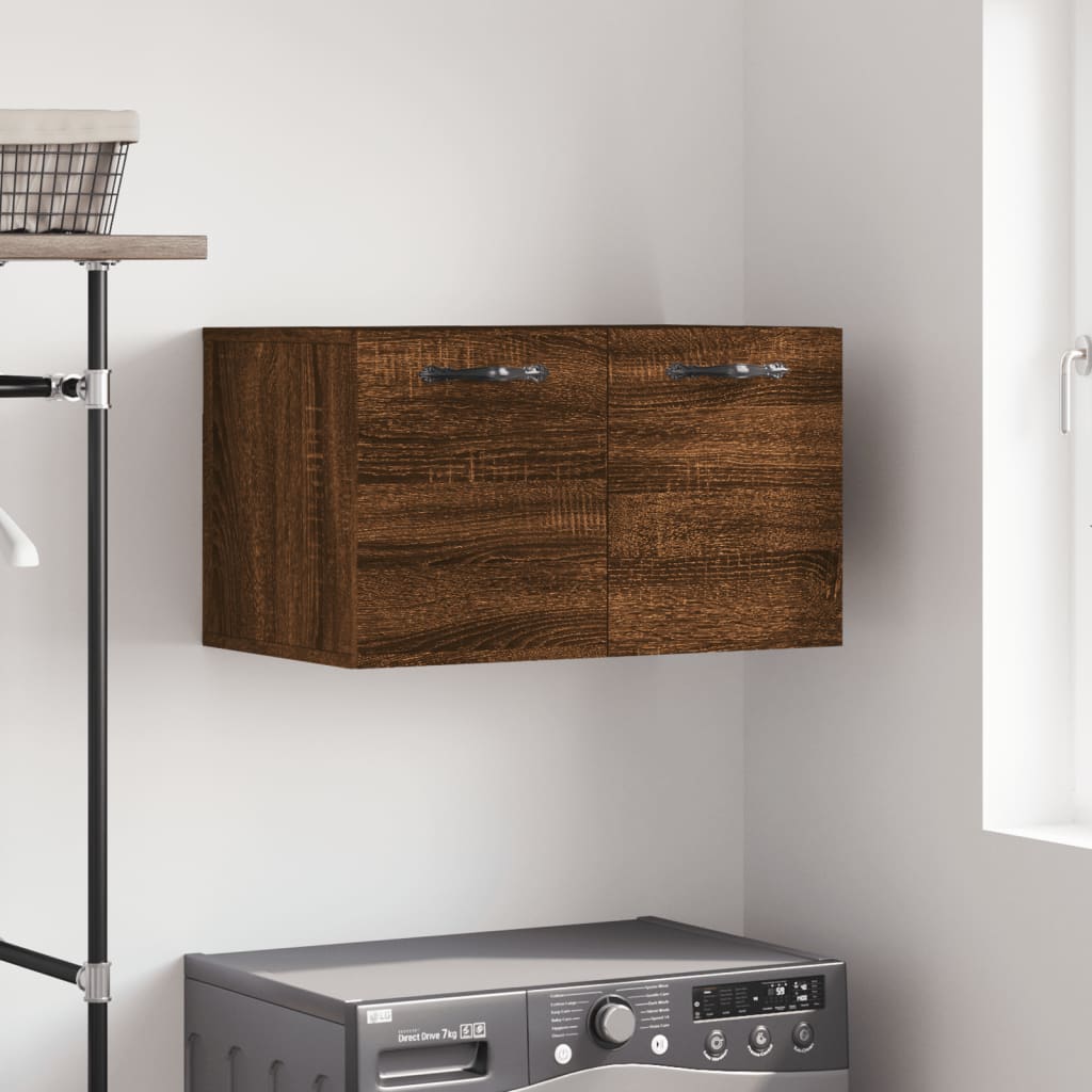 Wall Cabinet Brown Oak Look 60x36.5x35cm Wood Material