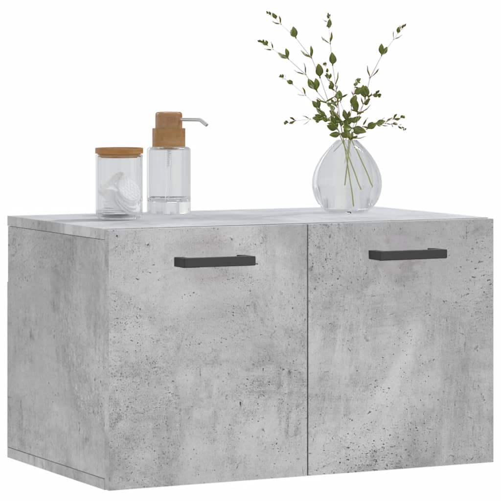 Wall Cabinet Concrete Grey 60x36.5x35 cm Wood Material