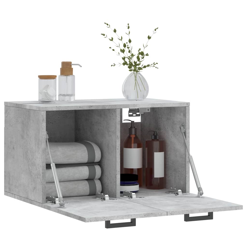 Wall Cabinet Concrete Grey 60x36.5x35 cm Wood Material