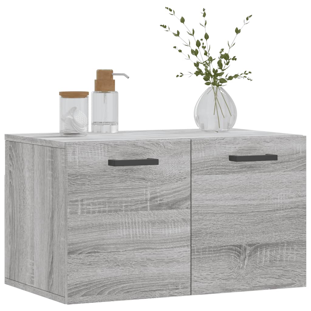 Wall Cabinet Gray Sonoma 60x36.5x35 cm Wood Material