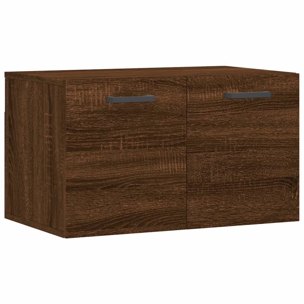 Wall Cabinet Brown Oak Look 60x36.5x35cm Wood Material