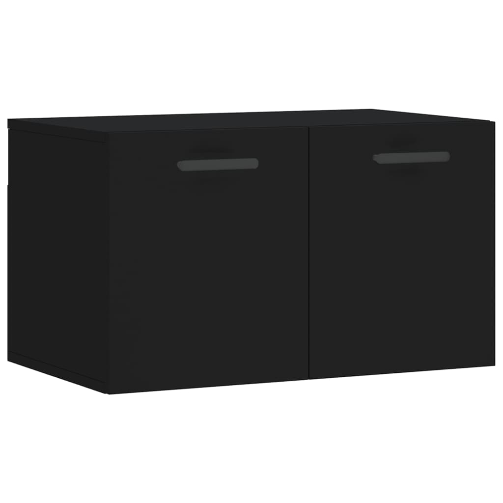 Wall Cabinet Black 60x36.5x35 cm Wood Material