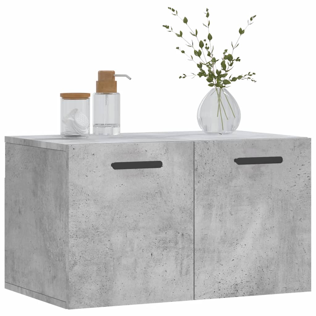 Wall Cabinet Concrete Grey 60x36.5x35 cm Wood Material