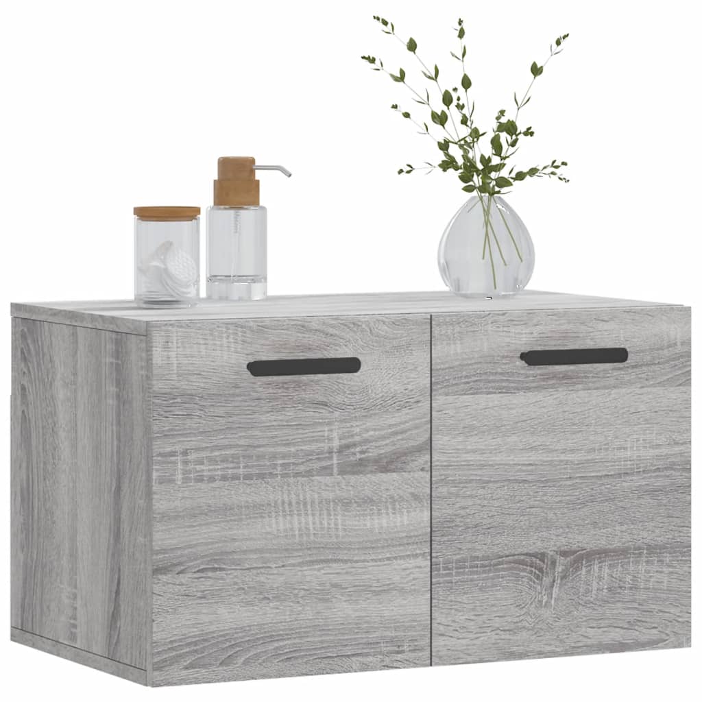 Wall Cabinet Gray Sonoma 60x36.5x35 cm Wood Material