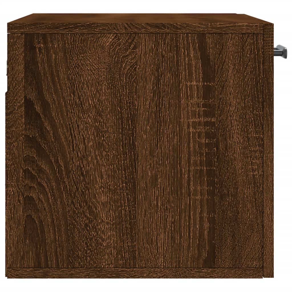 Wall Cabinet Brown Oak Look 60x36.5x35cm Wood Material