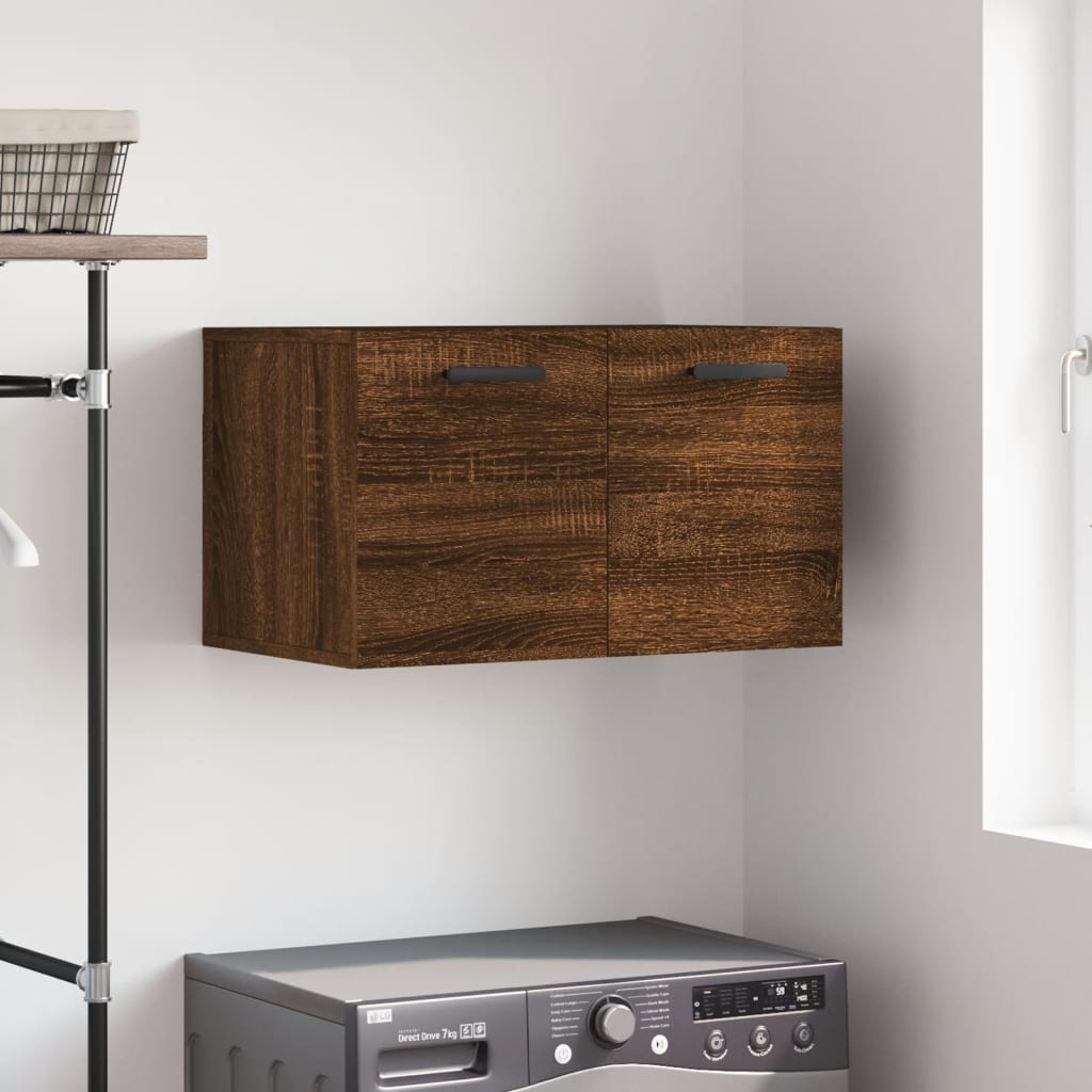 Wall Cabinet Brown Oak Look 60x36.5x35cm Wood Material