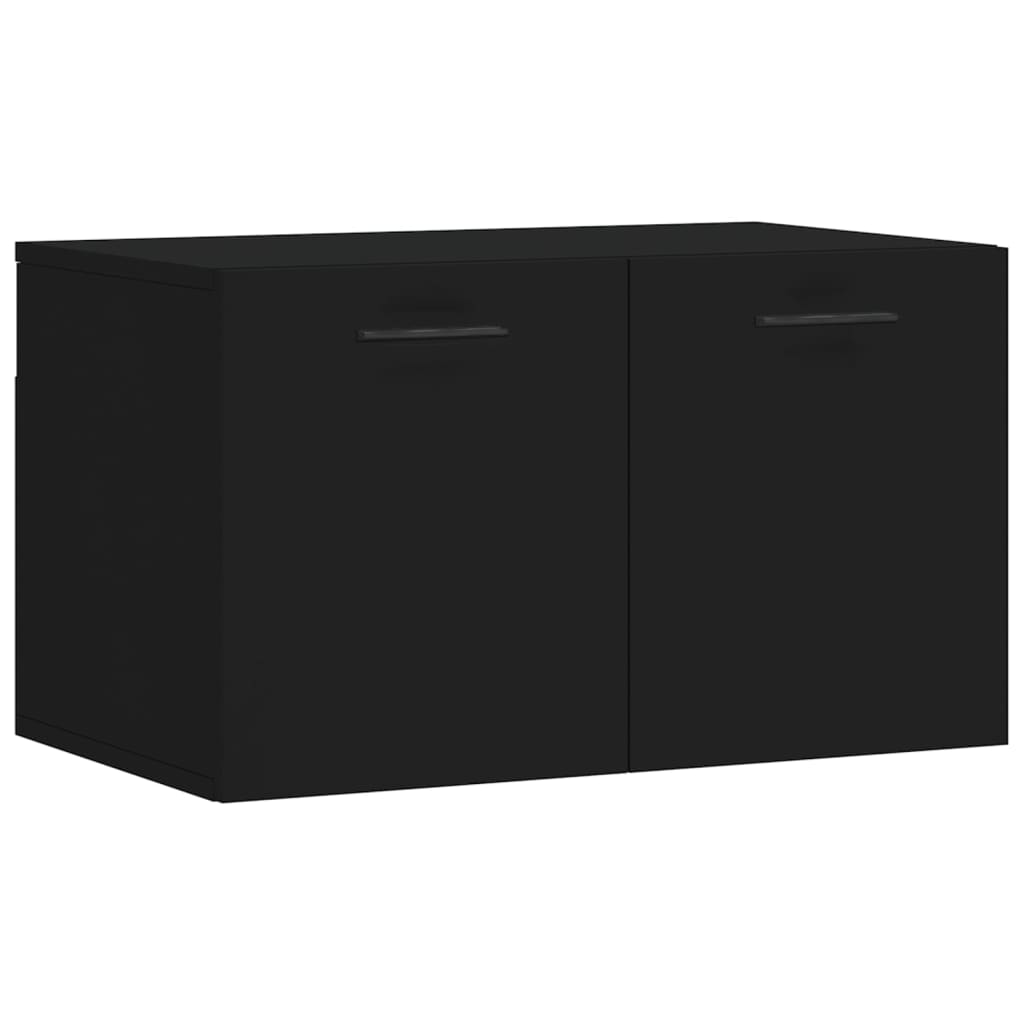 Wall Cabinet Black 60x36.5x35 cm Wood Material