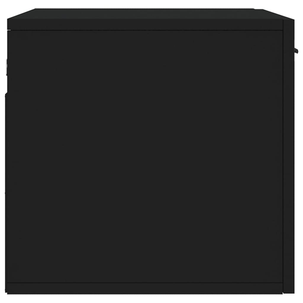 Wall Cabinet Black 60x36.5x35 cm Wood Material