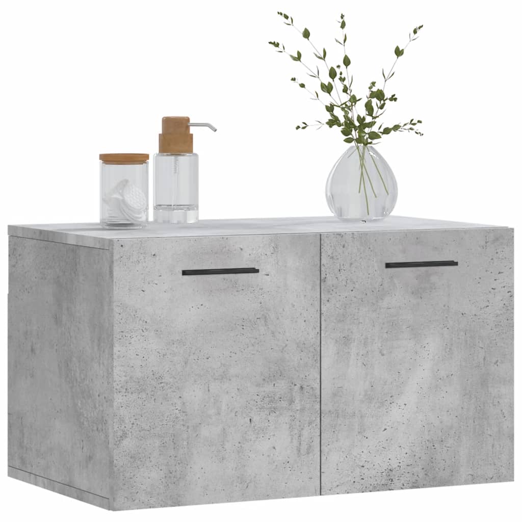 Wall Cabinet Concrete Grey 60x36.5x35 cm Wood Material