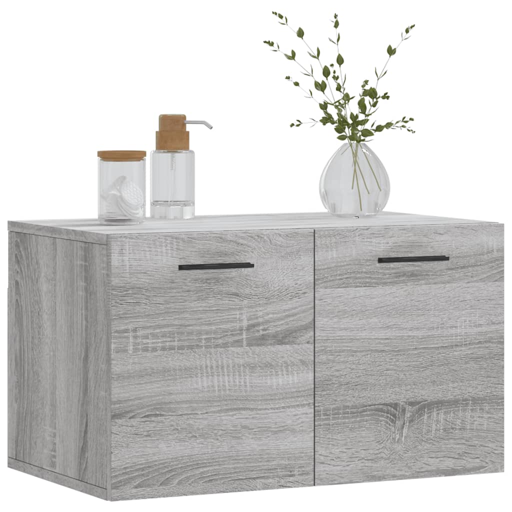 Wall Cabinet Gray Sonoma 60x36.5x35 cm Wood Material