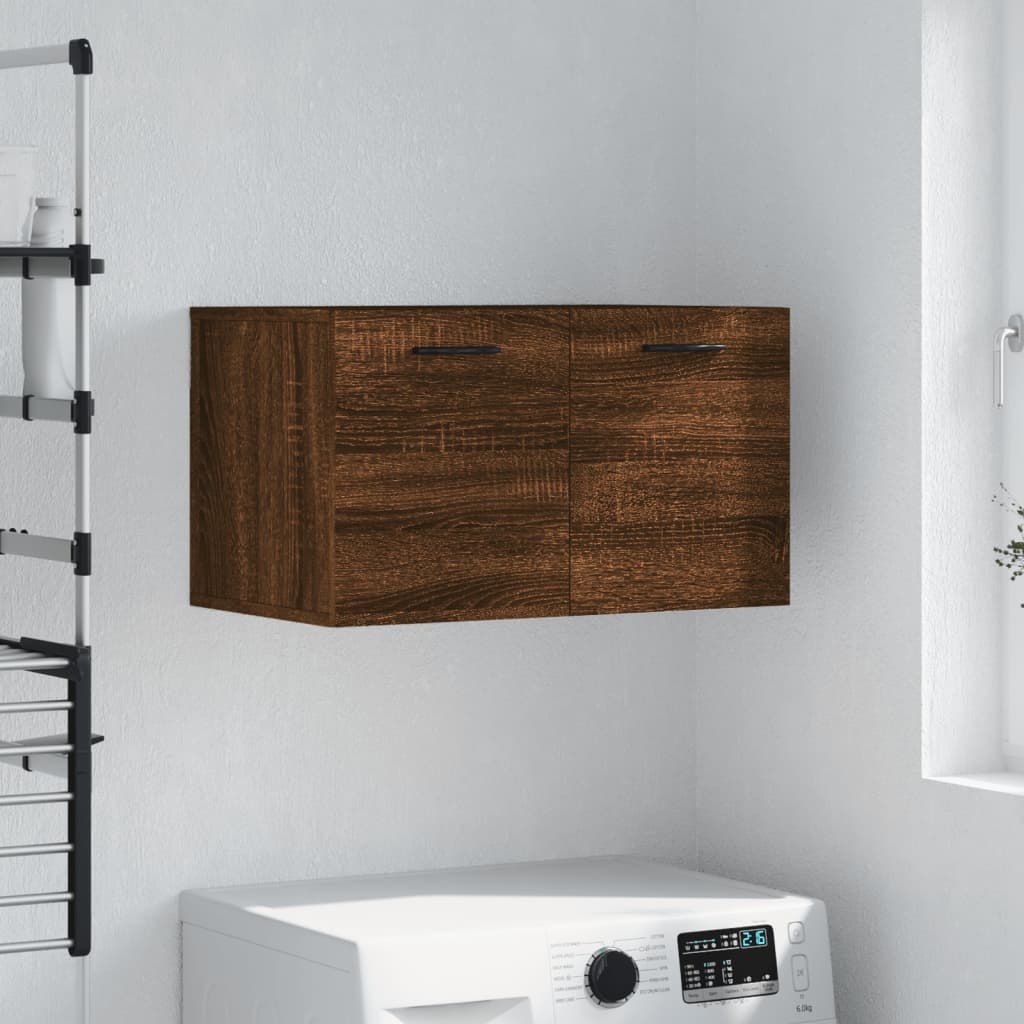 Wall Cabinet Brown Oak Look 60x36.5x35cm Wood Material