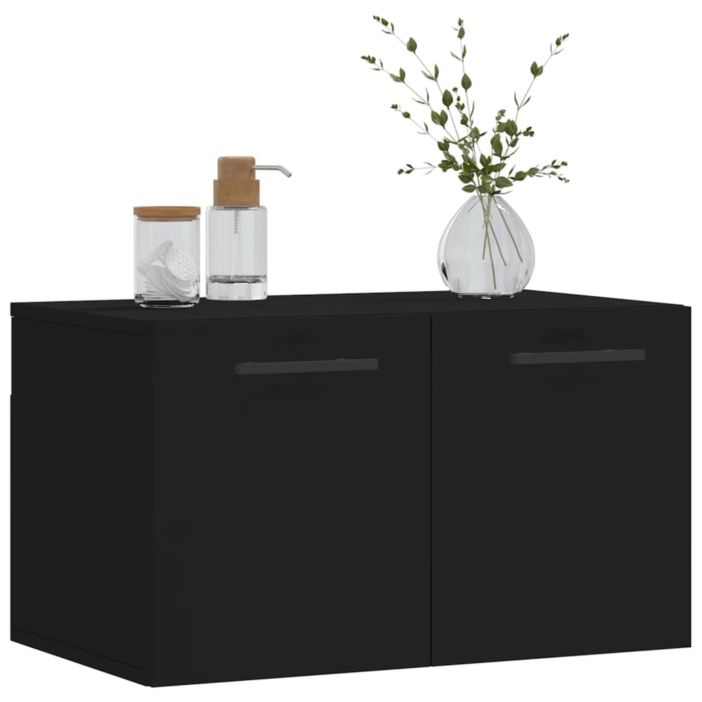 Wandschrank Schwarz 60x36,5x35 cm Holzwerkstoff