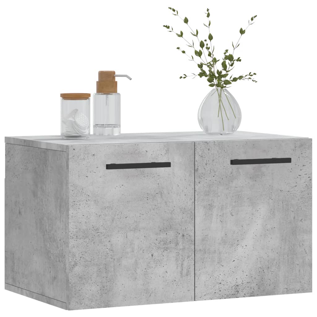 Wall Cabinet Concrete Grey 60x36.5x35 cm Wood Material