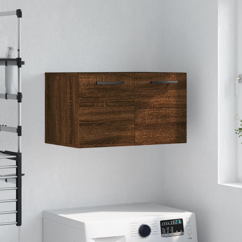 Wall Cabinet Brown Oak Look 60x36.5x35cm Wood Material