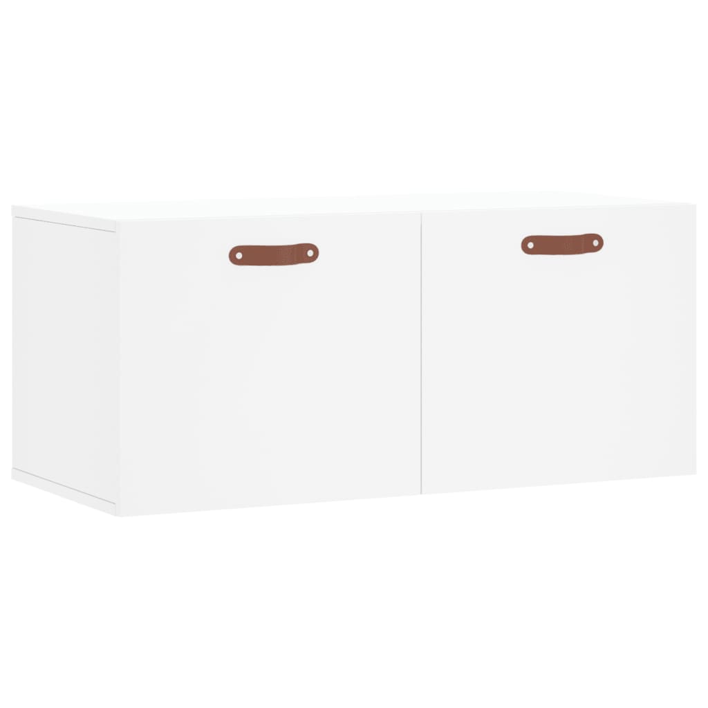 Wall Cabinet White 80x36.5x35 cm Wood Material