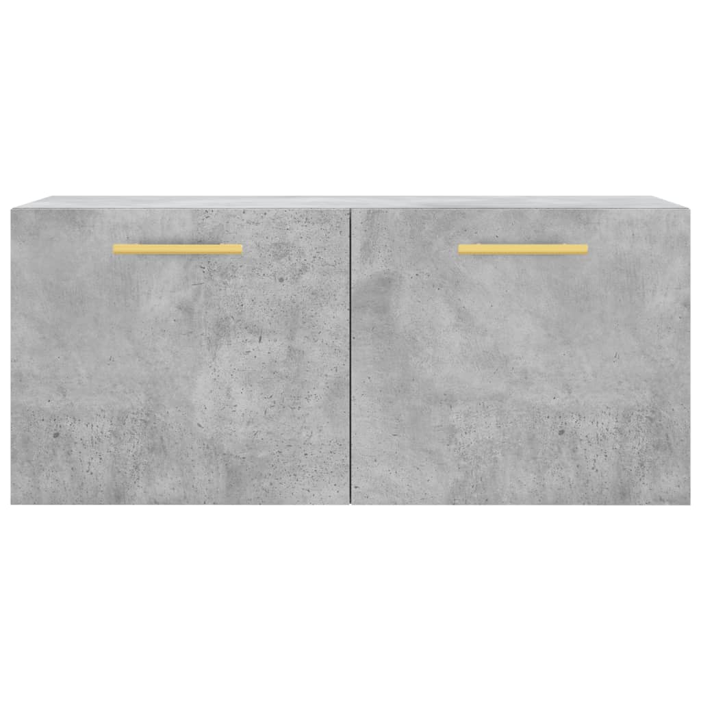 Wall Cabinet Concrete Grey 80x36.5x35 cm Wood Material