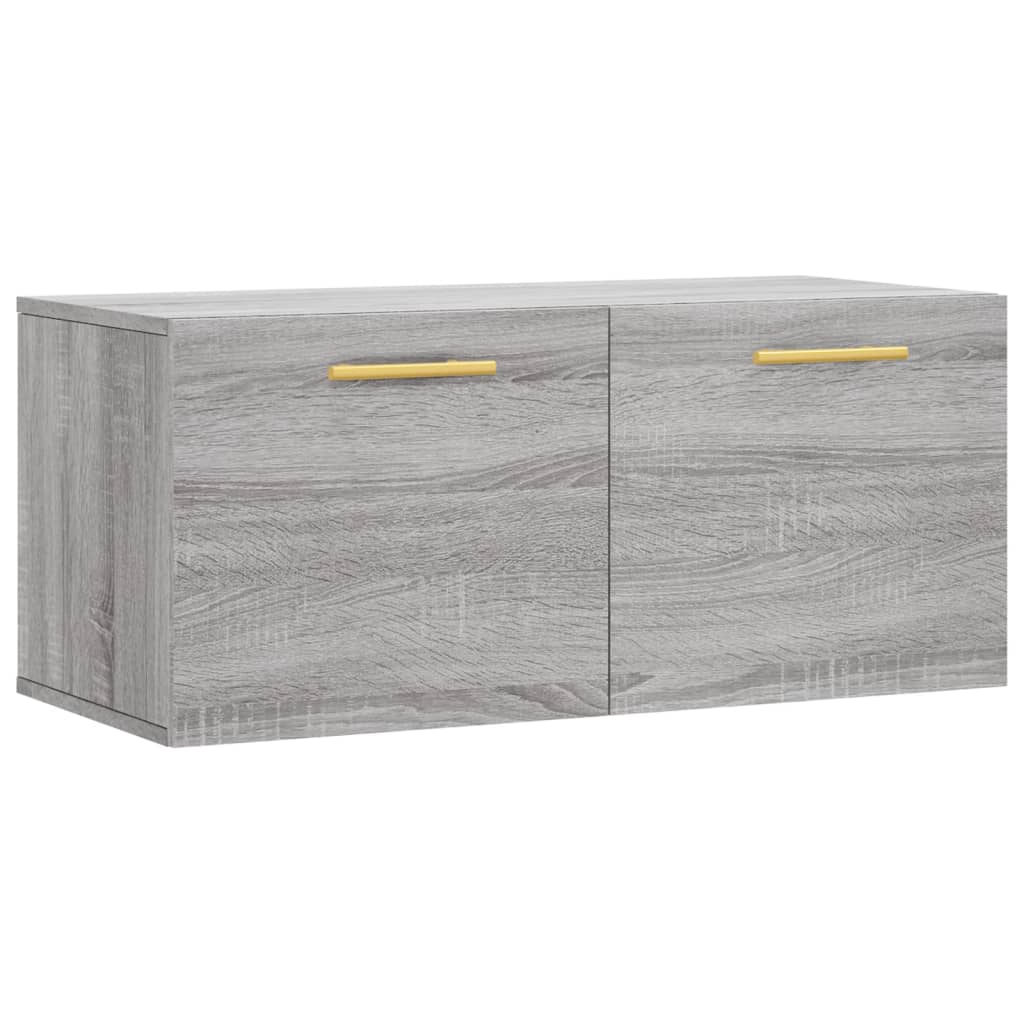 Wall Cabinet Grey Sonoma 80x36.5x35 cm Wood Material