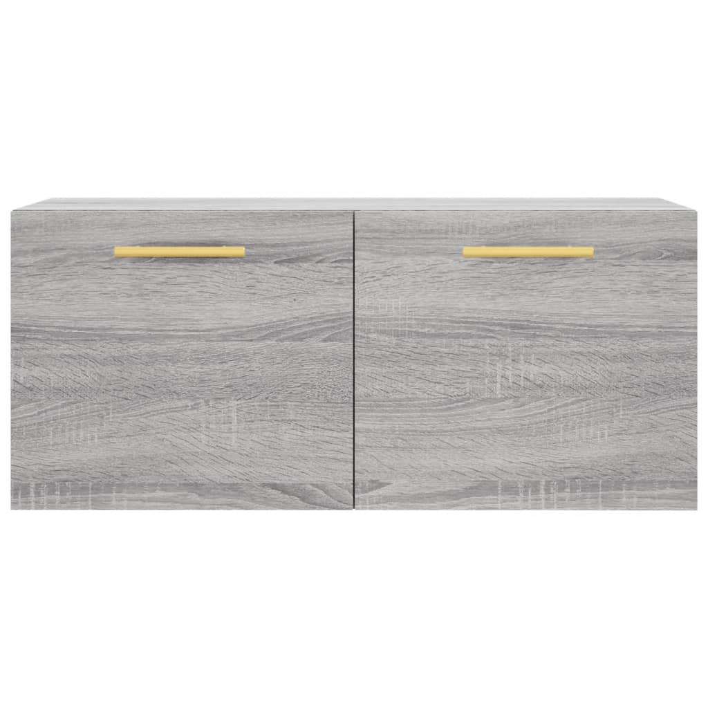 Wall Cabinet Grey Sonoma 80x36.5x35 cm Wood Material