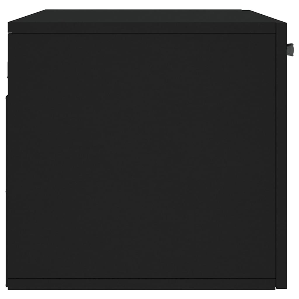 Wall Cabinet Black 80x36.5x35 cm Wood Material