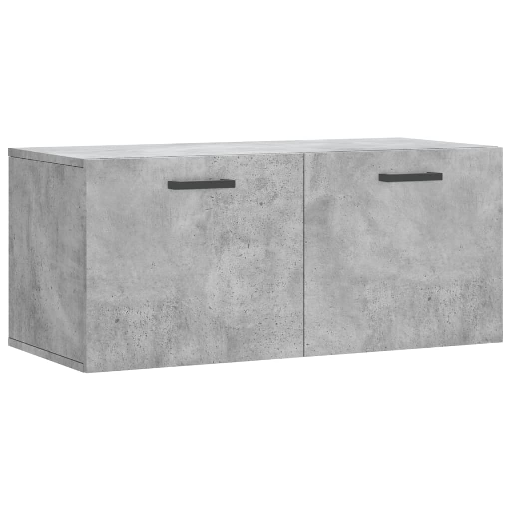 Wall Cabinet Concrete Grey 80x36.5x35 cm Wood Material