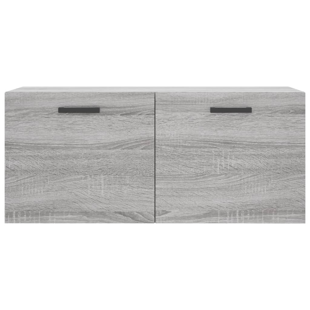 Wall Cabinet Grey Sonoma 80x36.5x35 cm Wood Material