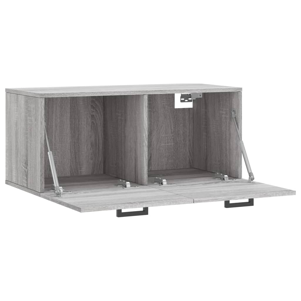 Wall Cabinet Grey Sonoma 80x36.5x35 cm Wood Material